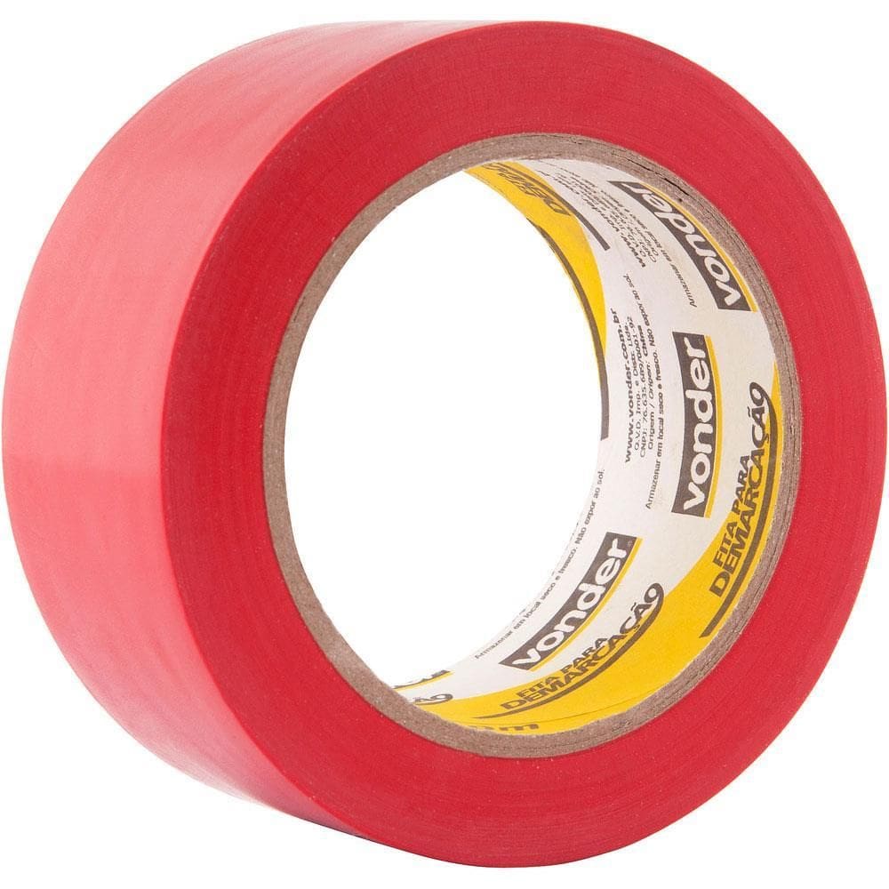 Fita de Demarcação 48mm x 30 Mts Vermelha - 10.65.504.391 - VONDER
