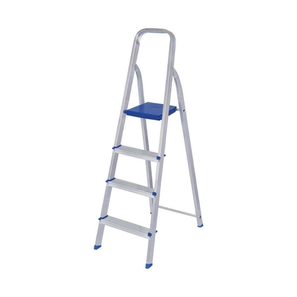 Escada De Alumínio 4 Degraus Tesoura Capacidade 120 kg Mor
