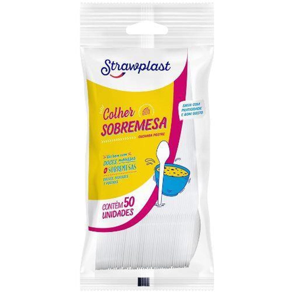 Colher Sobremesa Strawplast