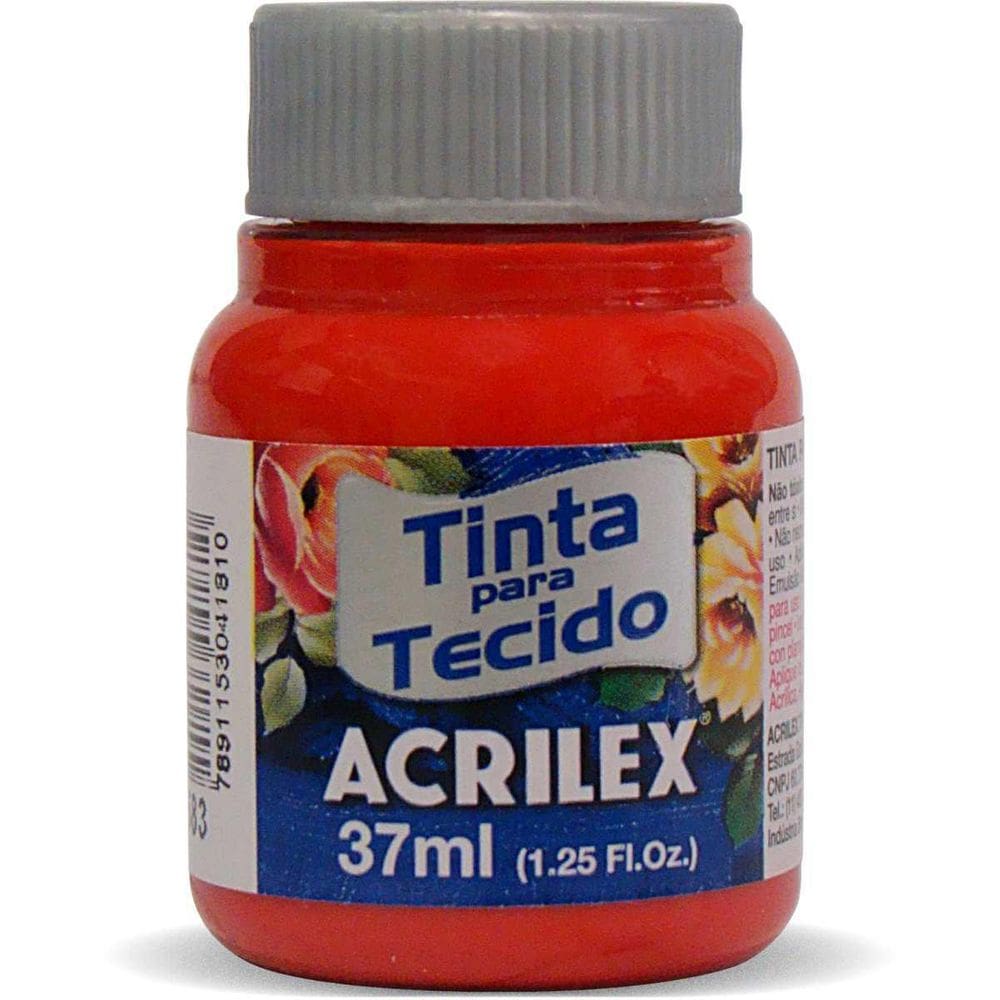 Tinta Tecido Fosca 037Ml Vermelho Tomate