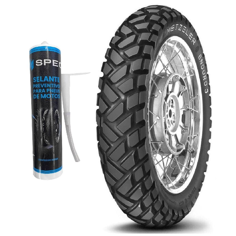 PNEU TRASEIRO 120/80-18 62S METZELER USO COM CAMARA + REPARO FURO ENDURO 3 SAHARA Xre300 Xtz 250