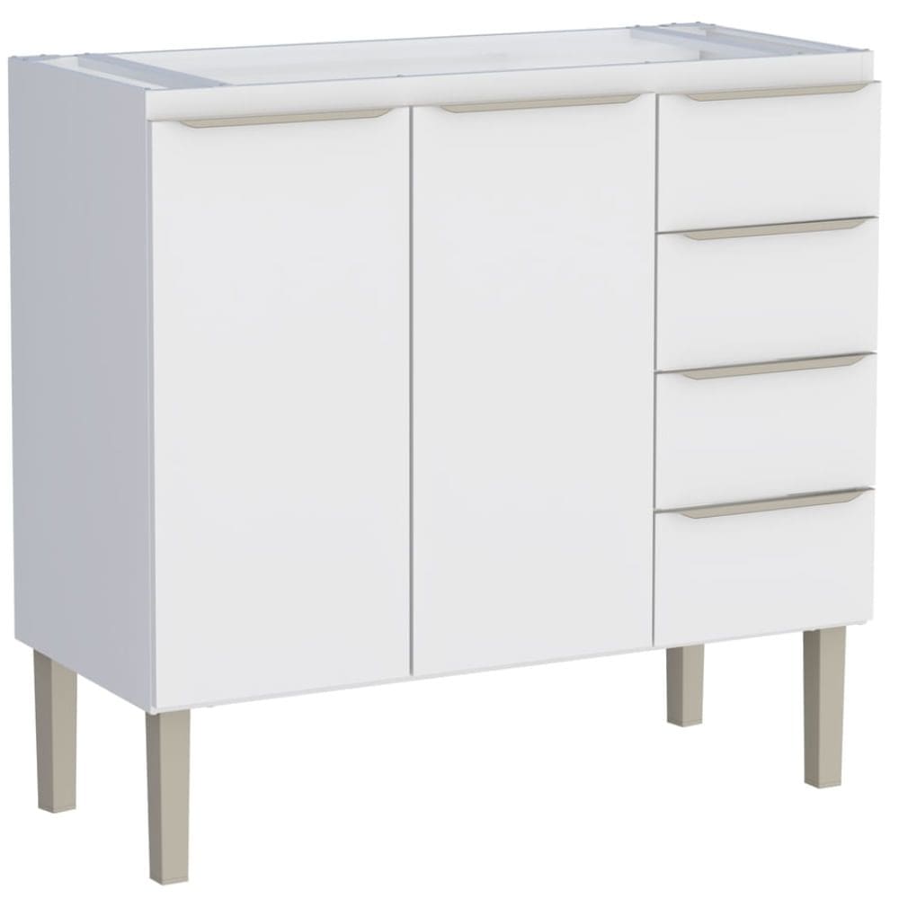 Gabinete para Cozinha Aço Flora Branco 1,17m para Pia de 1,20m - P103007 - COZIMAX