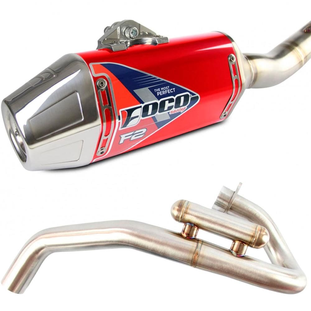 Escapamento Curva + Ponteira Foco Racing F2 CRF 300F