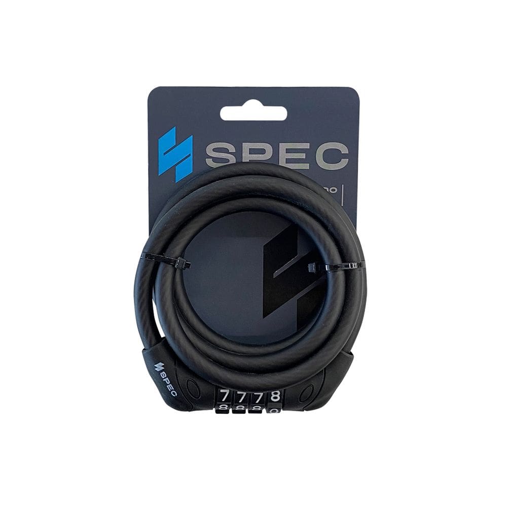 Cadeado Espiral Segurança Anti Furto Bike Moto Roubo 8X1200mm Com Segredo 4 Digitos 1º Linha Importado Spec