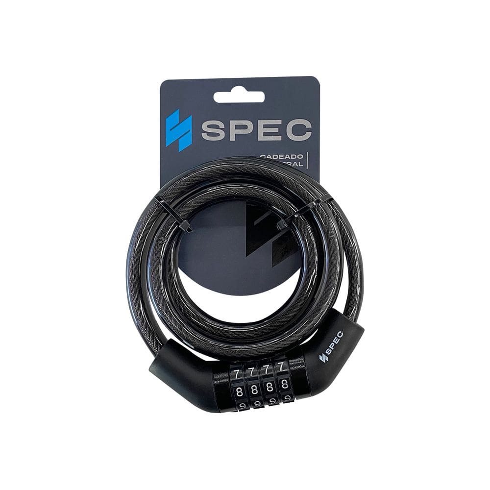 Cadeado Espiral Bike Moto Proteção Anti Furto Roubo 12X1200mm Segredo 4 Digitos Spec Importado 1º Linha