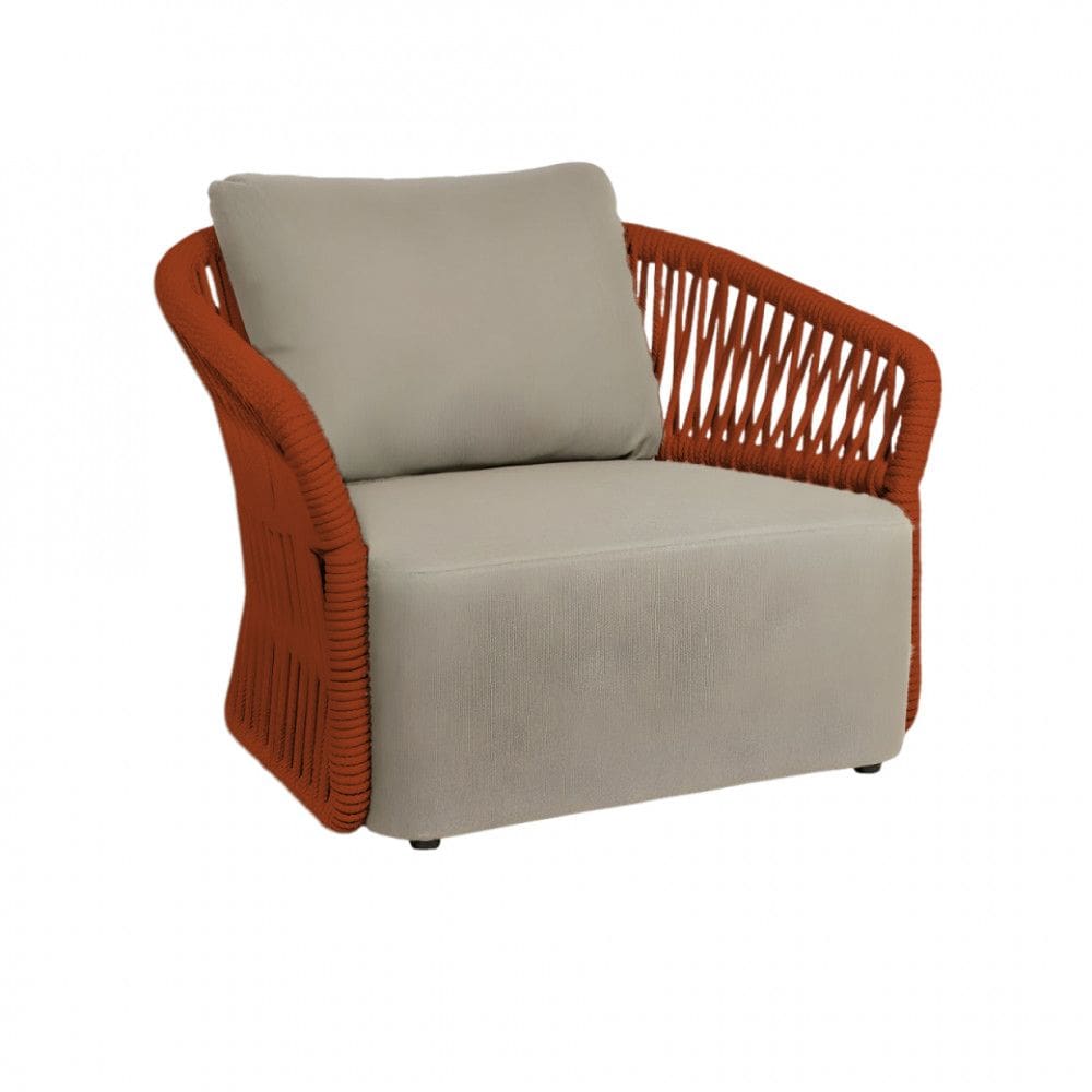 Poltrona Florença em Alumínio e Corda Náutica Jardim Trama