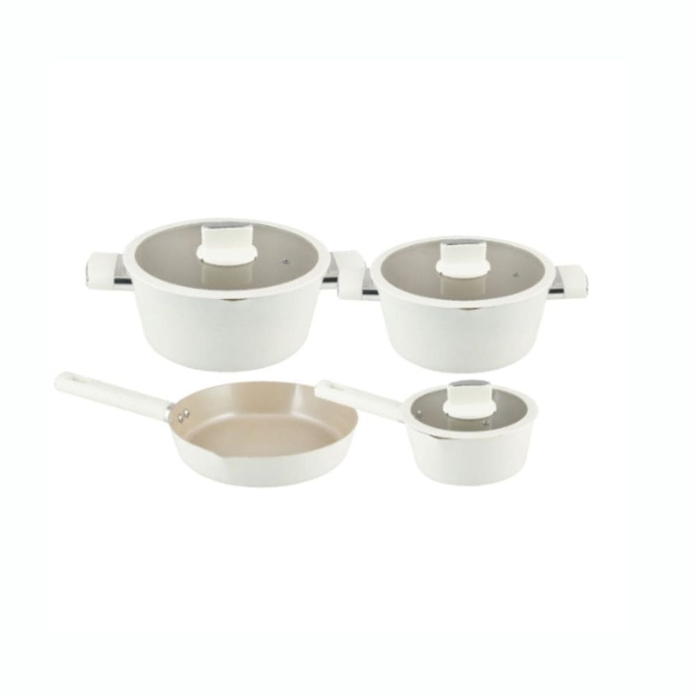 Jogo de Panelas Indução 4 Peças Branco Chicago Casambiente