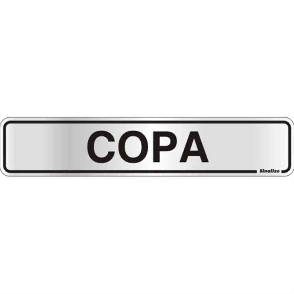 Placa de Alumínio Auto-Adesiva 5x25cm Copa - 100 AH - SINALIZE