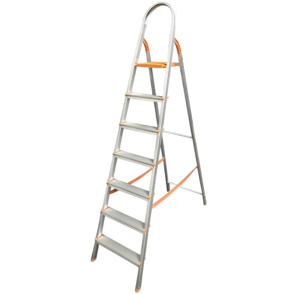 Escada Doméstica de Alumínio com Acessórios em Polipropileno 7 Degraus Antiderrapantes - EDS007 - AGATA