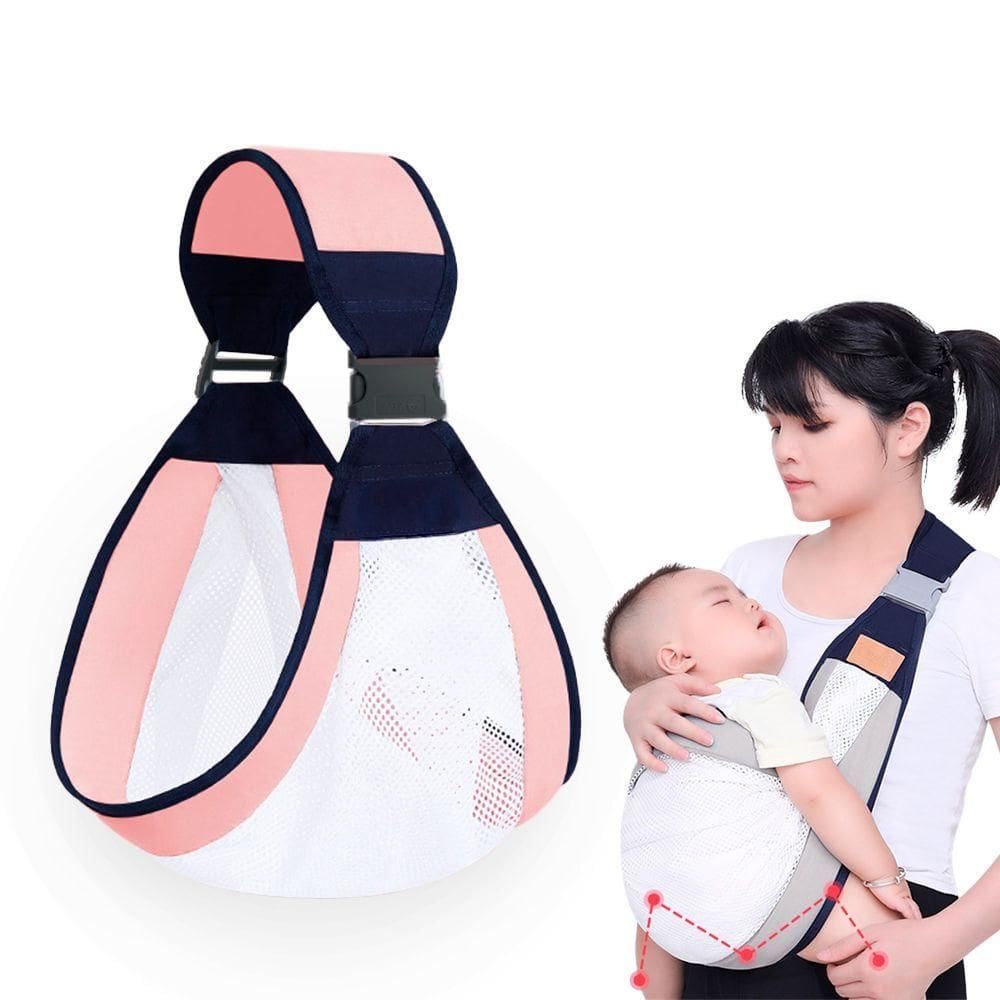 Sling Bebe Carregador Canguru Segurar Filho Ajustavel Rosa