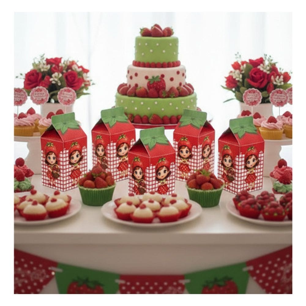 30 Caixa Morango do Amor Lembrancinha Festa Infantil