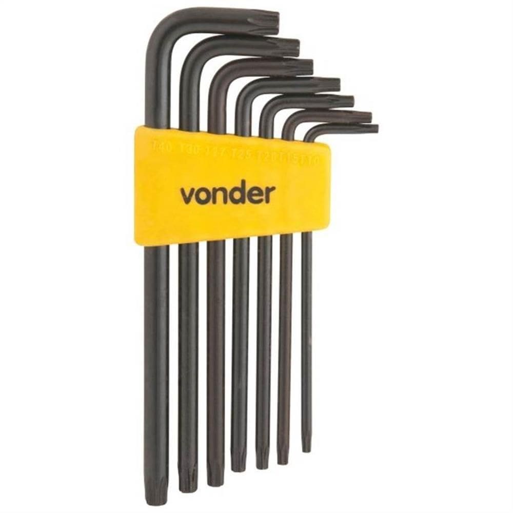 Chave Torx T10 à T40 VTX-5 (7 Peças) - 35.73.010.040 - VONDER