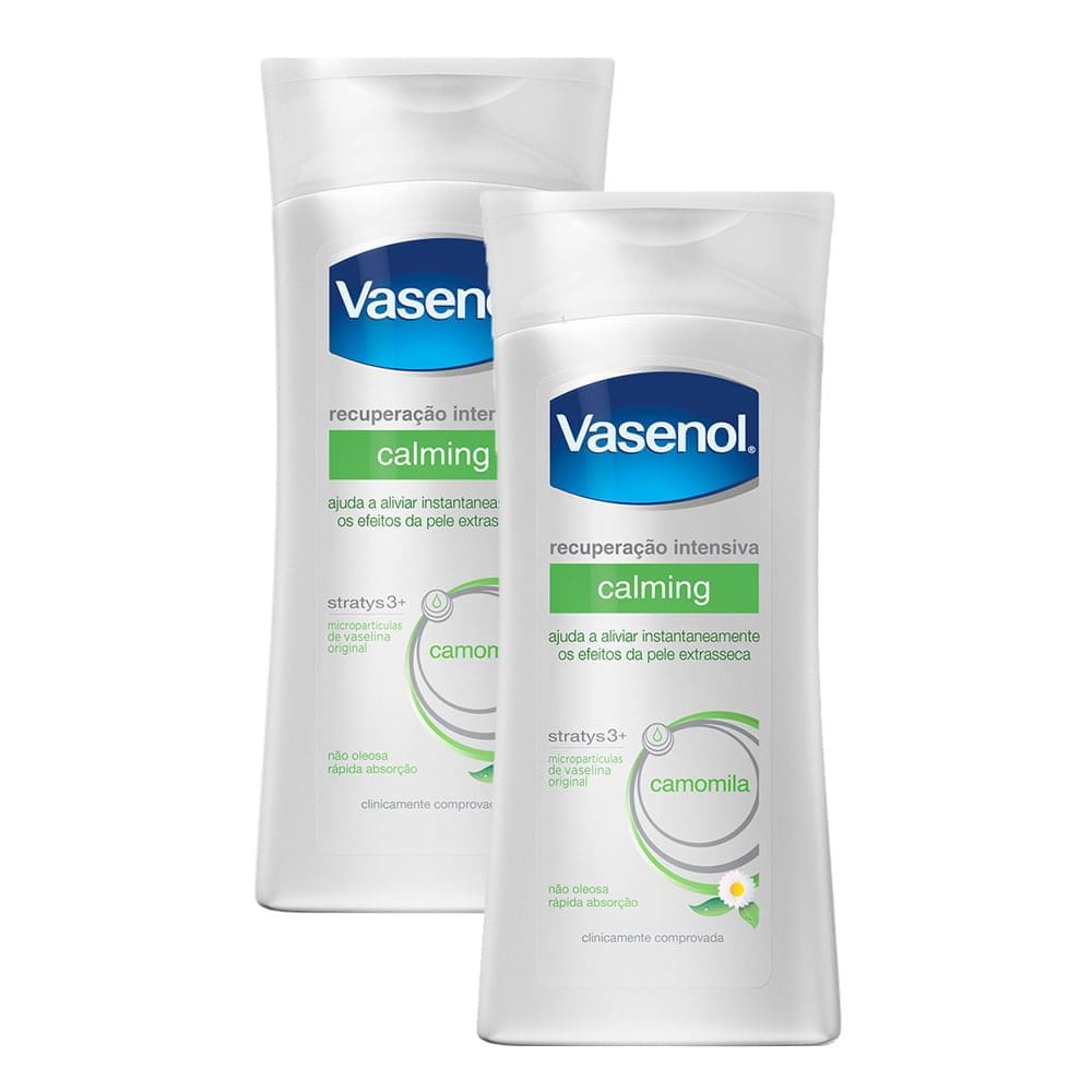 Kit 2 Loção Hidratante Vasenol Recuperação Intensiva Calming com 200ml