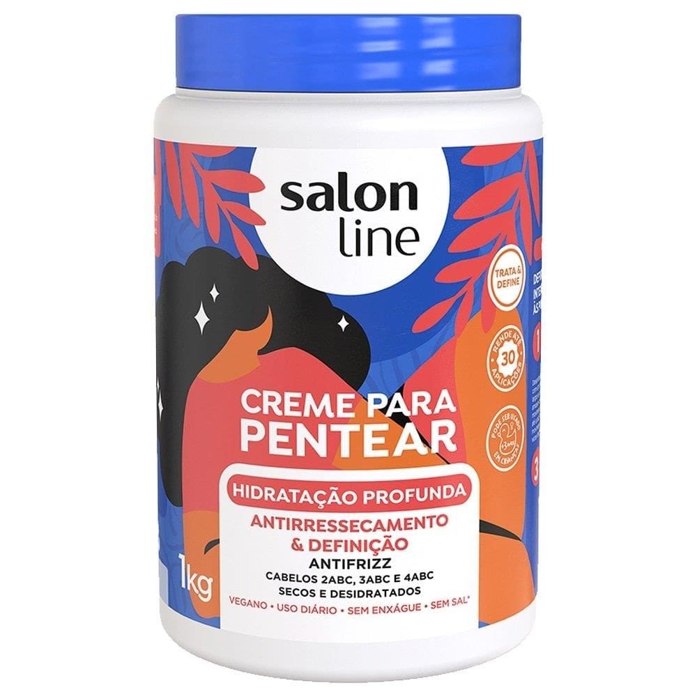 Creme para Pentear Salon Line Redutor de Volume Hidratação Profunda Profissional 1Kg
