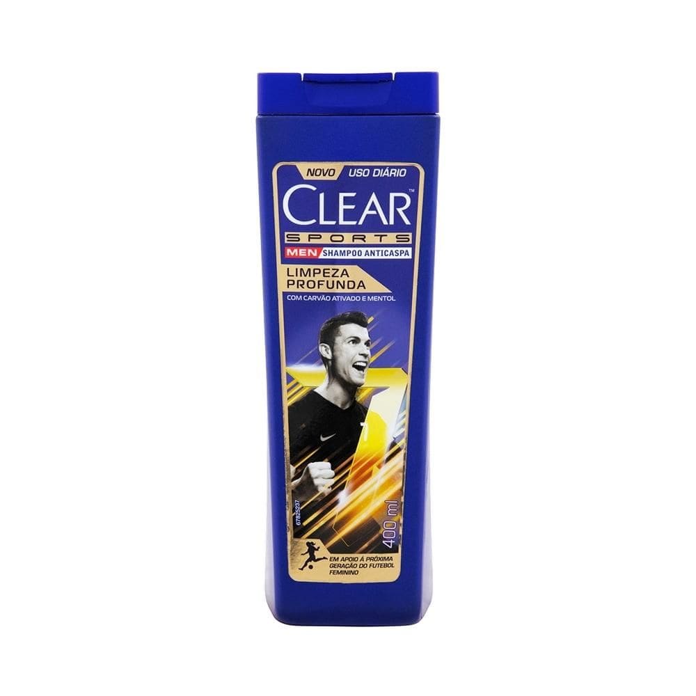 Shampoo Clear Anti-Caspa Sports Limpeza Profunda Men 400ml