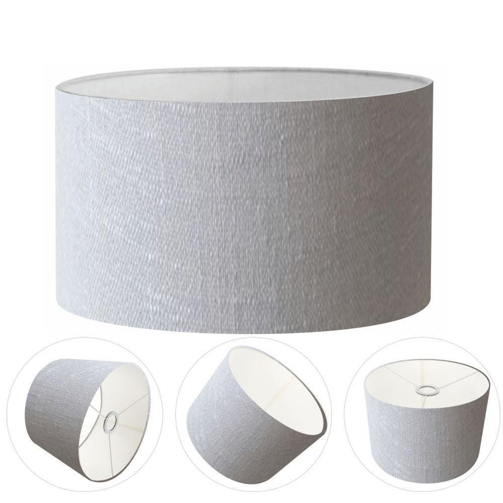 Cúpula Abajur Cilíndrica Cp-7025 ø50x30cm Rustico Cinza