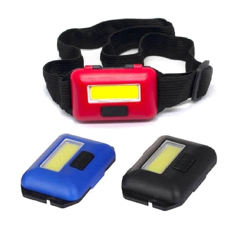 Lanterna Cabeca Led Capacete Bike Camping Trilha Sinalizador Corrida Farol Multiuso Azul