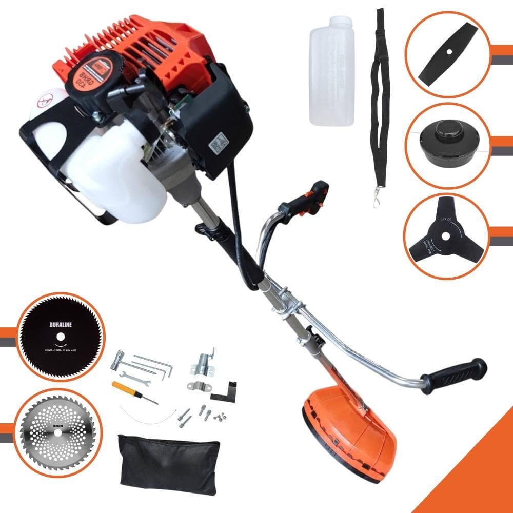 Roçadeira Multifuncional Terra GRHB430 Bipartida À Gasolina 43cc 1,7HP 12000rpm Completa Ideal Para Todos os Tipos de Trabalhos Com 5 Opções de Cortes
