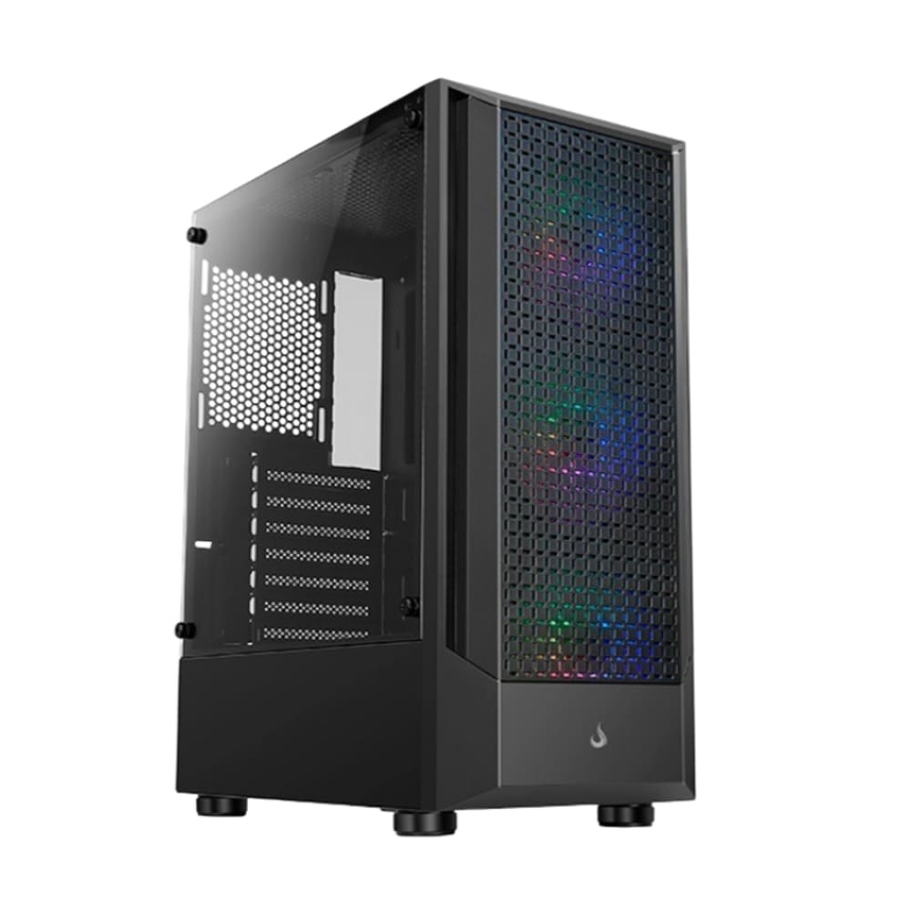 Gabinete Gamer Rise Mode Wave 3 Fans ARGB S/Fonte MidTower USB 3.0 Preto - RM-WA-FB-ARGB
