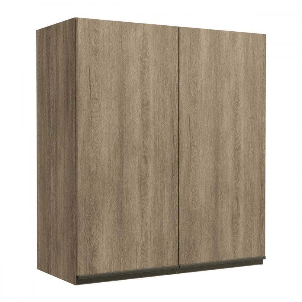 Armário Aéreo Cozinha 80 Cm Mônica 2 Portas Nogal - Kappesberg
