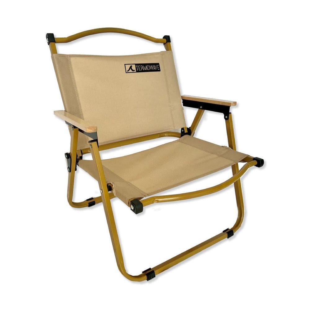 Cadeira Praia Dobravel Piscina Camping Pesca Aço Bege