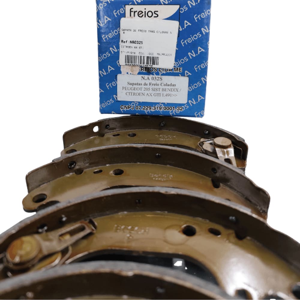 Sapatas de Freio N.A 032S Peugeot 205 - Citroen AX GTI 1.4 Após 1991/... (”Sistema Bendix”)
