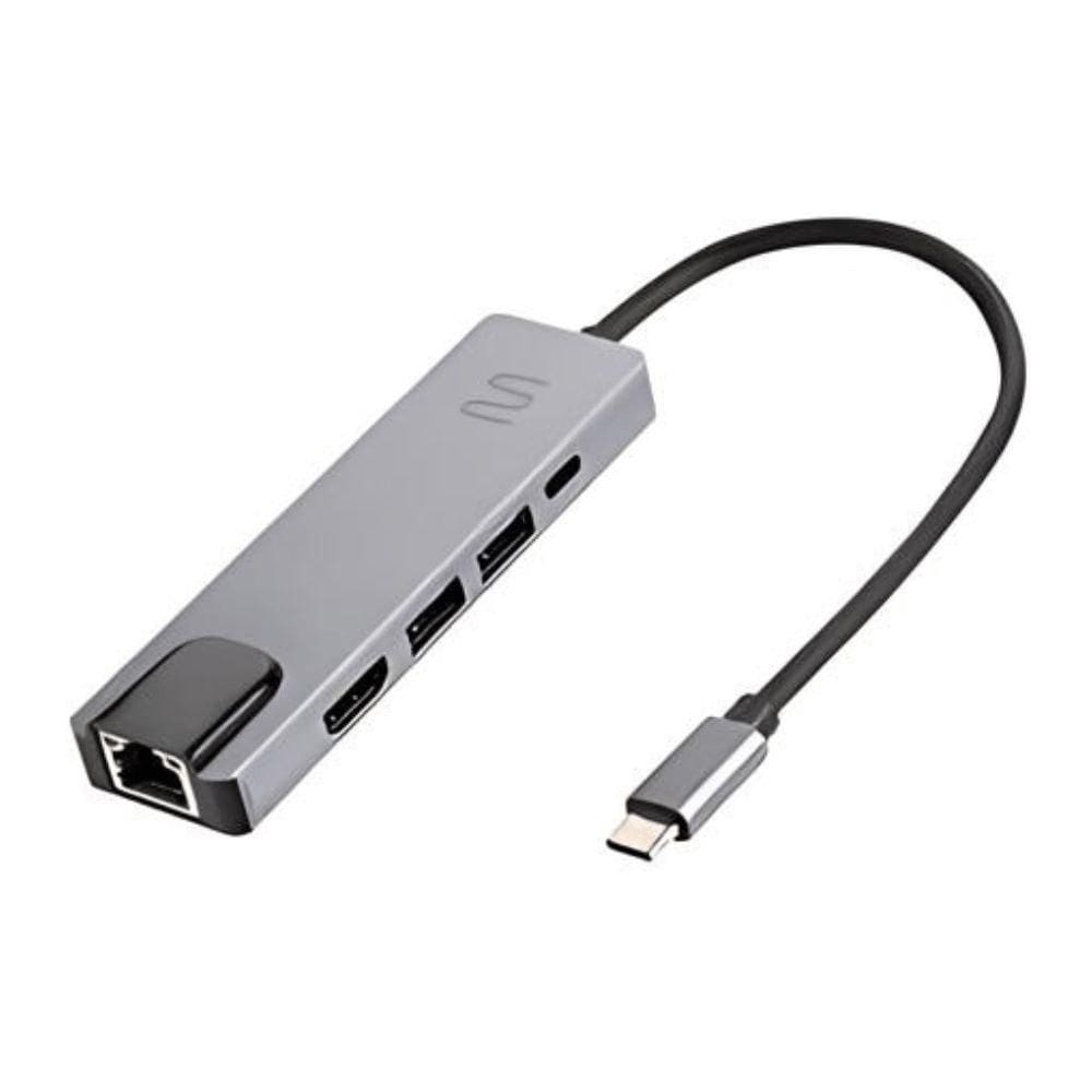 Hub Dock Multilaser Usb Tipo-c 5 Em 1 Com Hdmi 4k, Rj45 Ethernet, Usb 3.0 E Power Delivery 100w