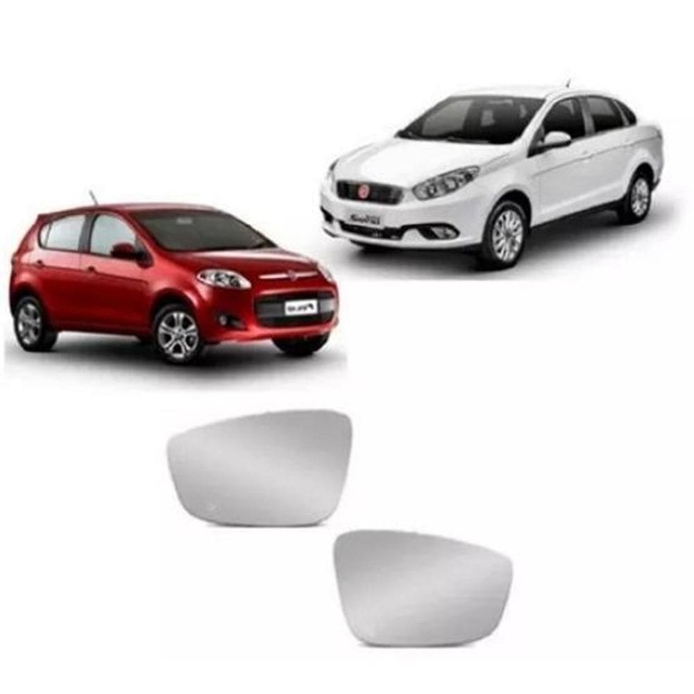 Par Lente Espelho Retrovisor Vidro Palio G5 Gran Siena