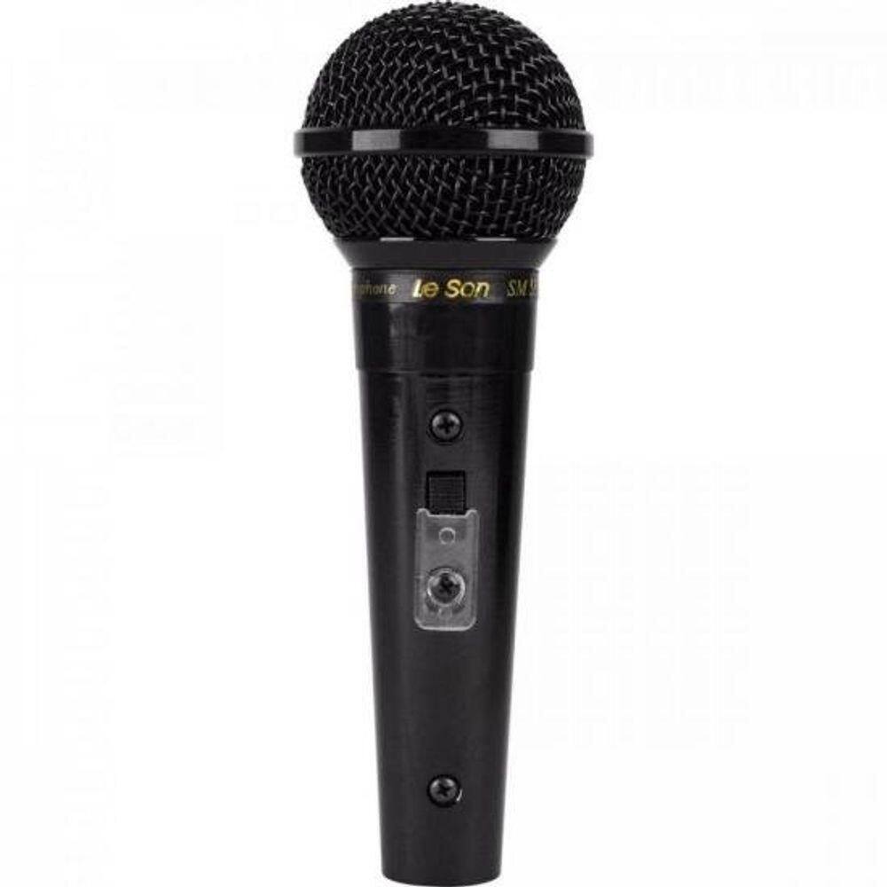 Microfone Sm58 P4 Preto Brilhante Leson