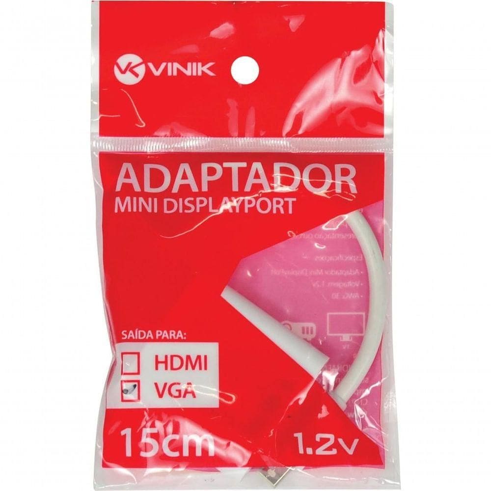 Adaptador Mini Displayport Macho X Vga Femea 15cm Amdp-vf15cm