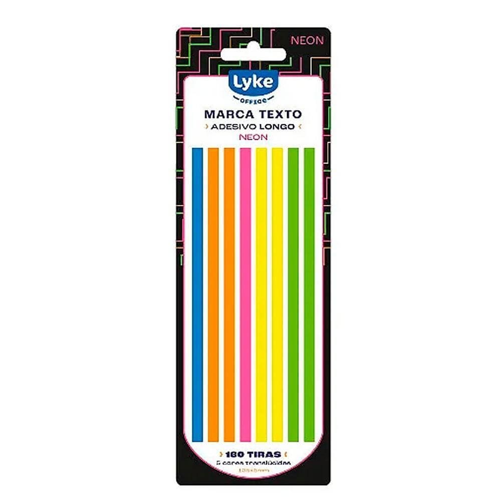 Marca Texto De Tiras Adesivas Cores Neon 01Und Lyke