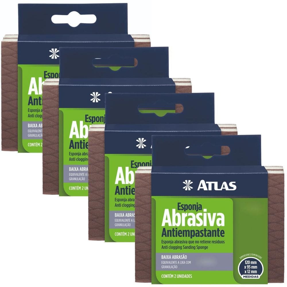 Kit 08 Esponjas Flexíveis Alta Abrasividade Antiempastante
