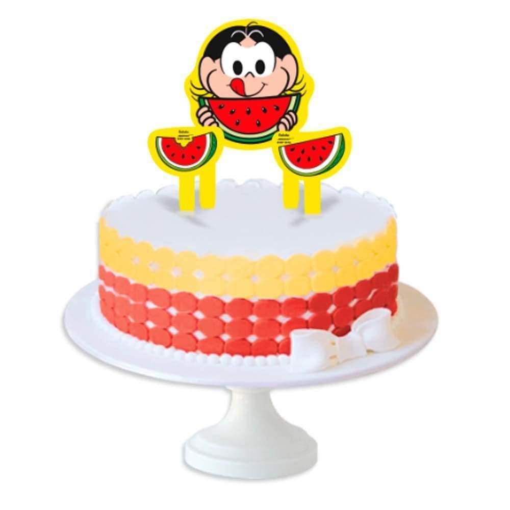 Topper Para Bolo Colorido Magali Melancia 3Un