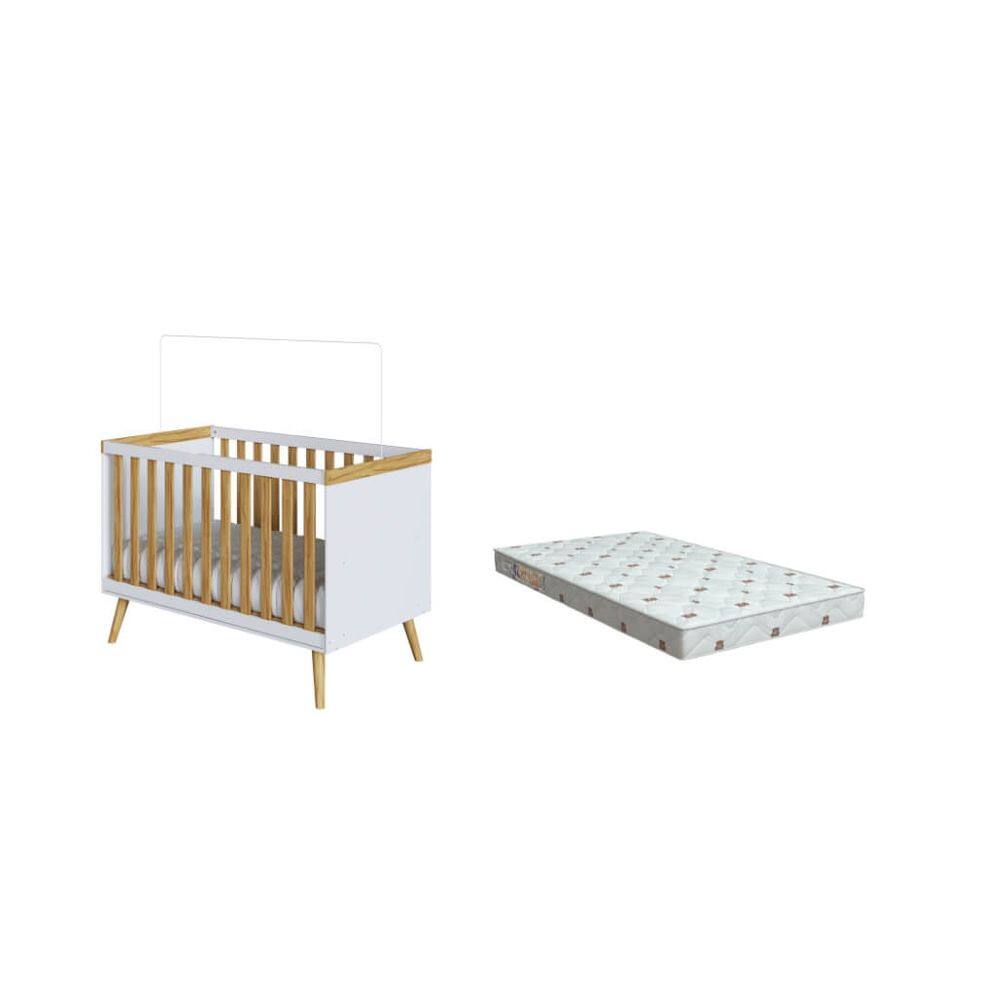 Berço Moveis Peroba Sky Americano minicama MDF com colchão