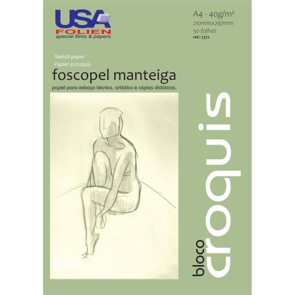 Papel Manteiga 40G Croquis A4 Pacote Com 50