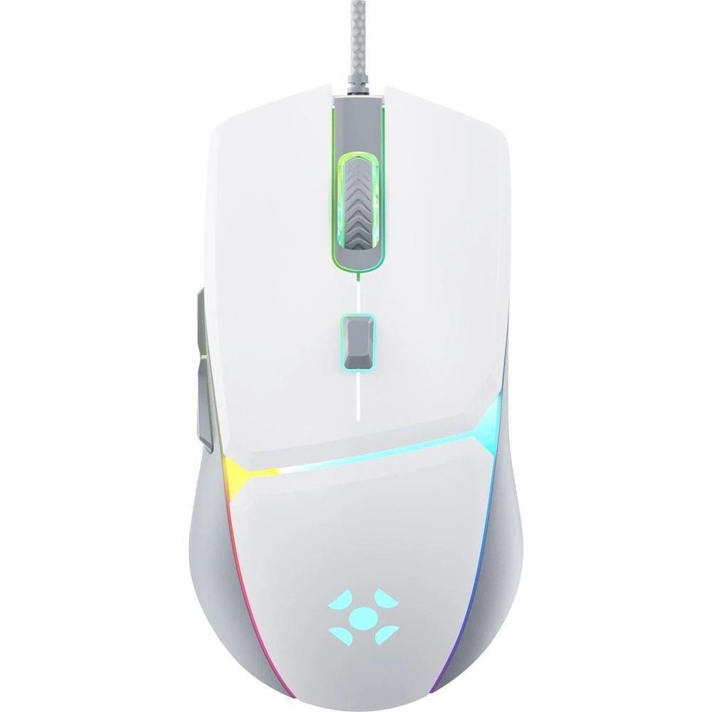 Mouse Gamer Fortrek Crusader 12800dpi Branco