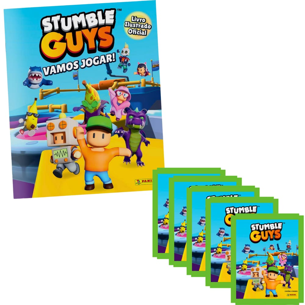 Kit Álbum Brochura + 5 Envelopes Stumble Guys Panini