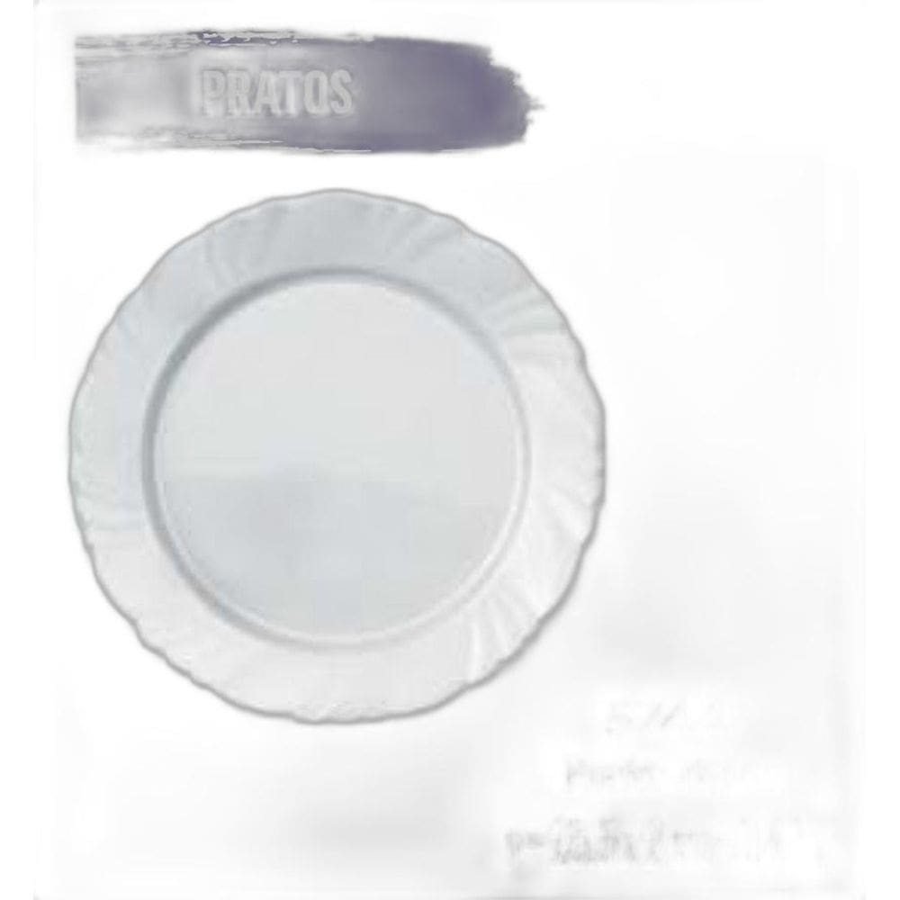 Jogo De Prato Pétala 04 Pratos Rasos - 26Cm Branco