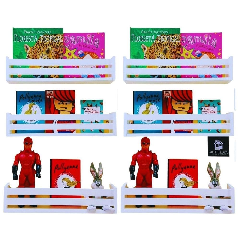 Jogo Prateleiras Nicho Revisteiro Parede Quarto Infantil