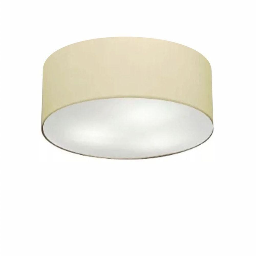 Plafon Para Sala Cilíndrico Sl-3046 Cúpula Cor Algodão Crú