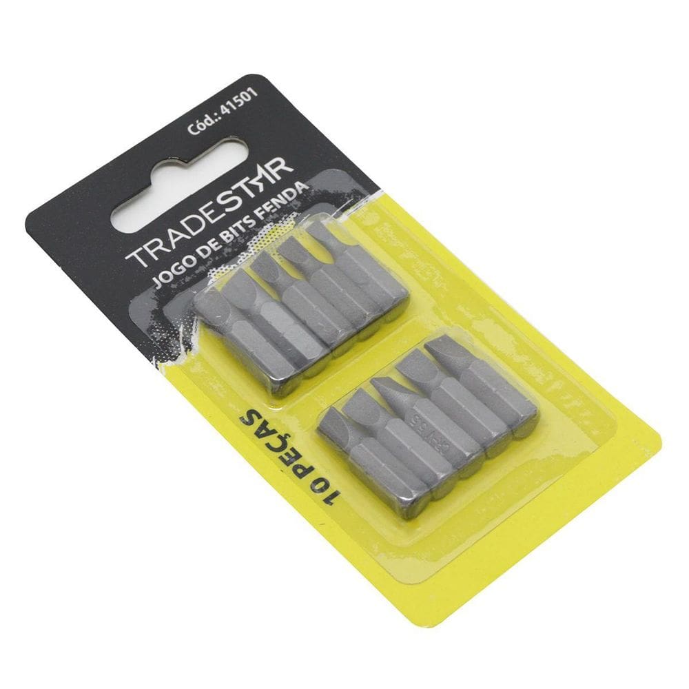 Jogo 10 Bits Fenda Curto 25Mm 4 Tamanhos