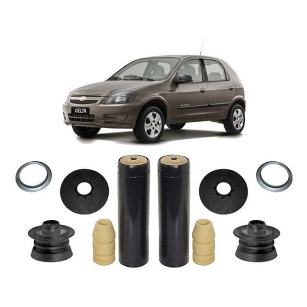 Kit Coxim Batente + Calço De Mola Inferior Celta 2008 2009