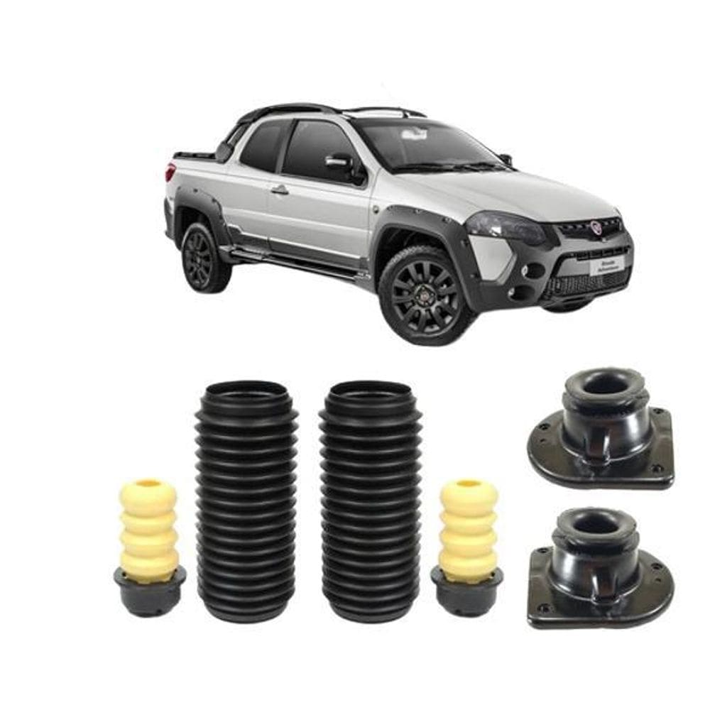 Kit Batente Suspensão Dianteira Fiat Strada 2014 2015 2016