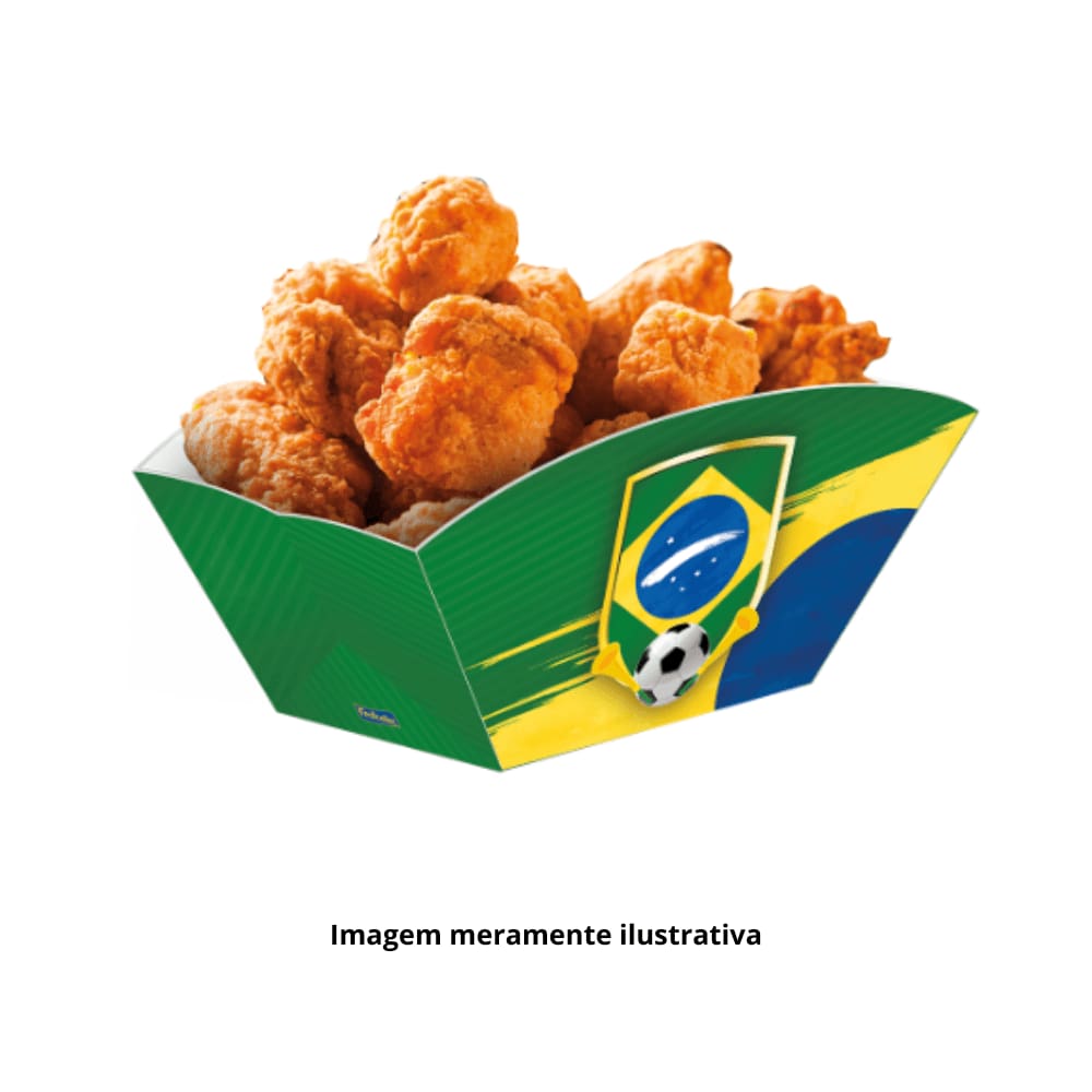 Bandeja Canoa Vai Brasil c/ 8 Unidades Festcolor