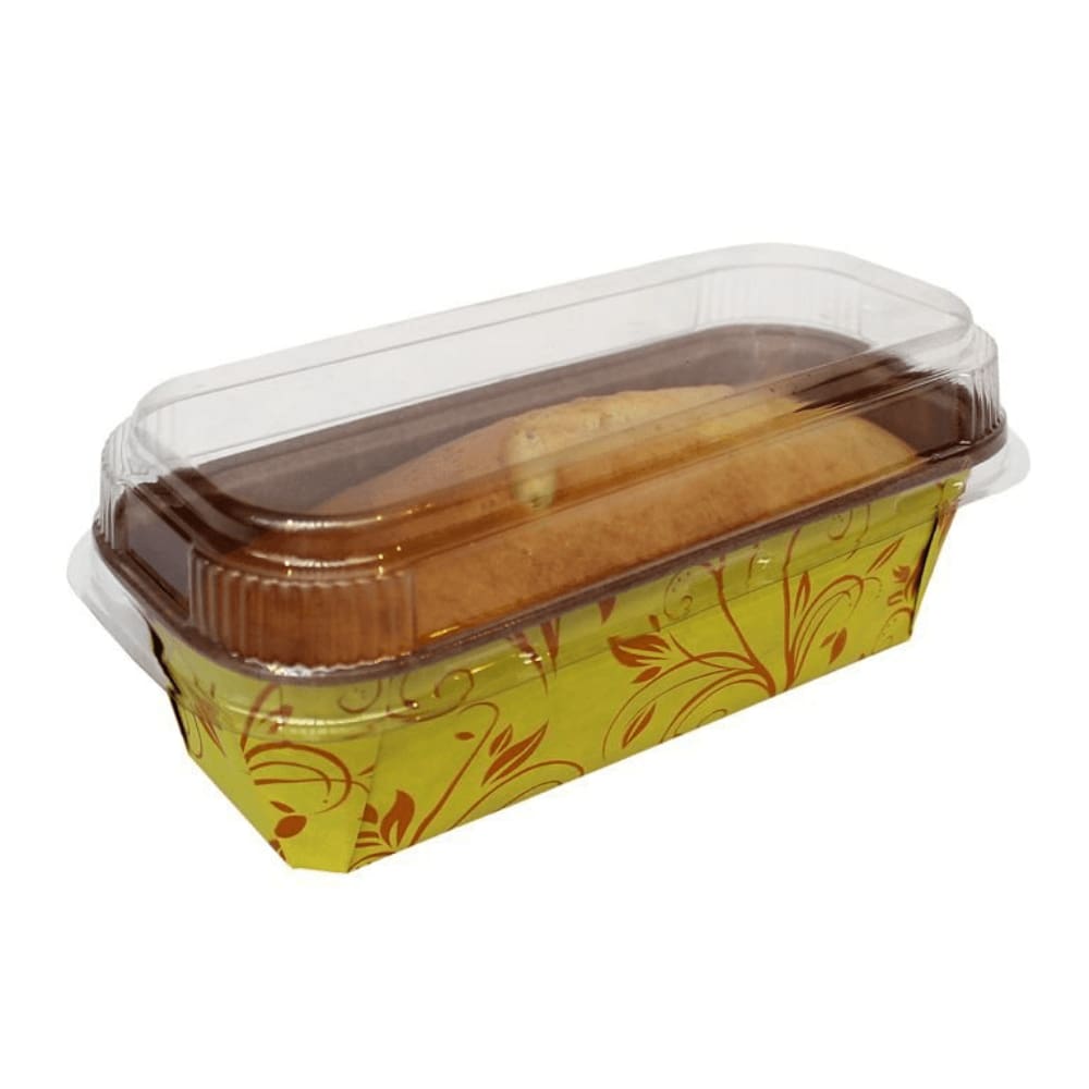 Forma Bolo Inglês Plumpy Tam. M 400g c/ Tampa Amarelo c/ 5un Ecopack