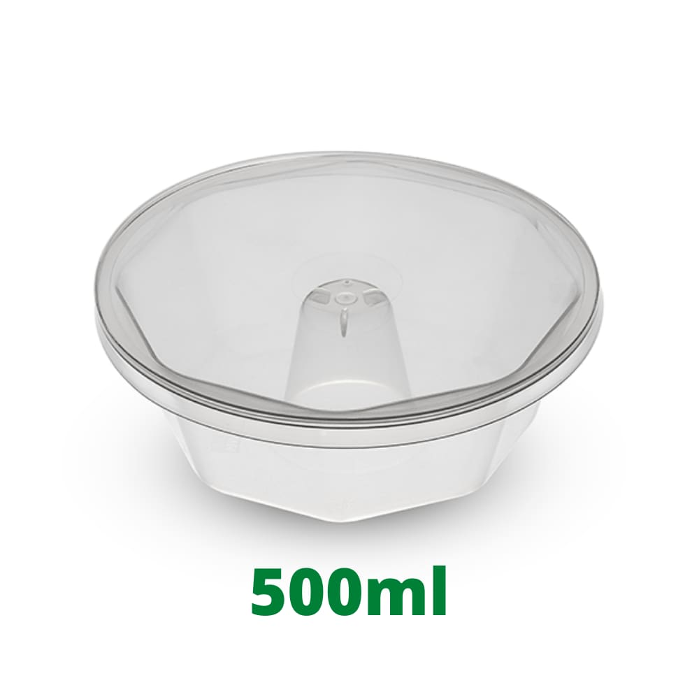 Forma Pudim C/ Tampa Grande 500ml C/6un Plastilânia