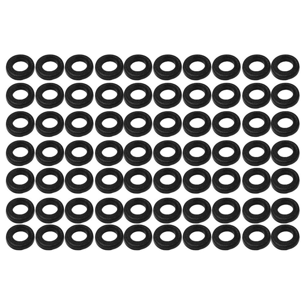 Kit 70 Arruela Plástica Preta De Parafuso Afinação Bateria