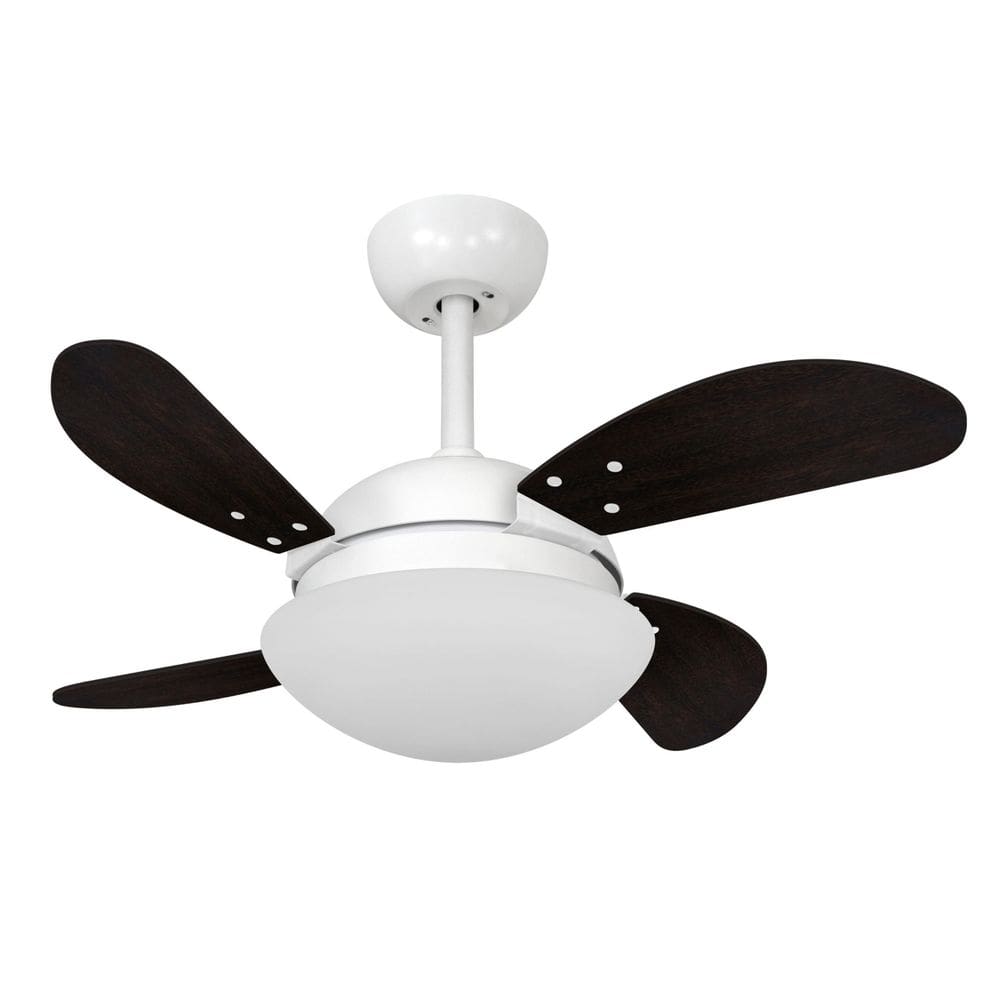 Ventilador de Teto Volare Branco Fosco Fly Mini Tabaco 110V