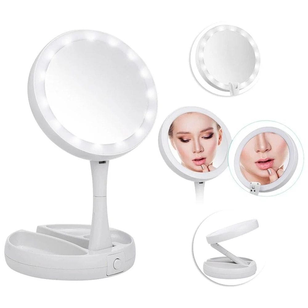 Espelho Iluminado Dupla Face Led Perfeito Maquiagem