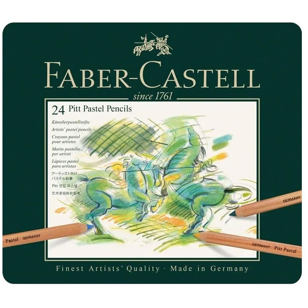 Lápis de cor 24 cores pastel Pitt 112124 Faber-Castell